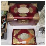 3724: Asian Memorabilia Group with Jewelry Boxes, Lighters, etc