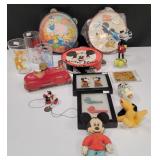 3742: Disney Group with Tambourines, Viceroy Fire Truck, Drinking Glasses, Figurines, etc.