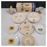 3750: Disney Plate Collection with Oswald and Donald Duck Bread Wrapper