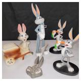 3751: Bugs Bunny Limited Edition 79 of 250 Wood Carving, Kreiss Skunks, Planters, etc