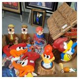 3753: Woody Woodpecker Collection with Cookie Jar, Yogi the Bear, Howdy Doody Figurine