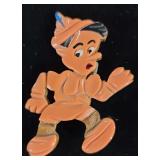 3757:  Rare Pinocchio Bakelite? Pin. Marked $450.00 on reverse