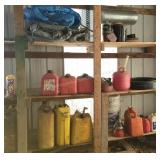 Group of Fuel Cans and Tarps