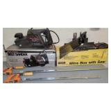 Stanley Mitre Box,  Belt Sander, Metal Clamps