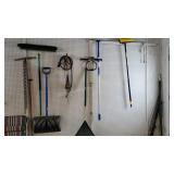 Wall of Yard Tools & Accessories