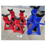 3 Pair of 2 Ton and Duralast 4-Ton Jacks