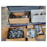 Group of Steel L Brackets, Electrical Clamps, etc.