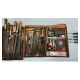 Marples Wood Chisels, Files, Stamp Set, Grips