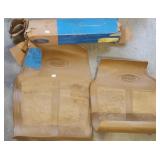 NOS Pair of Lincoln Continental Mark IV and Mark V TAN Front Floor Mats - NOS