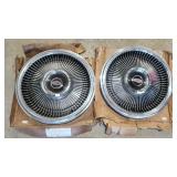 NOS 1970-72 Lincoln Mercury Marquis Hubcaps. 2 ct.