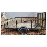 Utility Landscaping Trailer w/ Gate & Storage Box