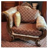 Contemporary Multi Pattern Barrel Sofa Chair