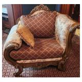 Contemporary Multi Pattern Barrel Sofa Chair