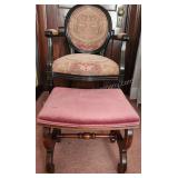 Victorian Era Style Side Chair & Foot Stool