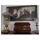 Holy Family, Jewelry Box, & Two Table Lamps