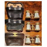 Trio of Antique Pearl Opera Glasses