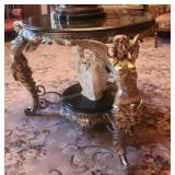 Stunning Marble Top Figural Console Table
