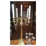 Towle Crystal Candleabra & Brass Candleabra