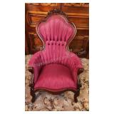 Maroon Parlor Chair