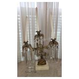 Vintage Three Candle Ornate Figural Candelabra