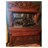Magnificent Antique Carved Figural Buffet