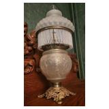 Bristol Brass & Clock Oil Lamp. 22.5" H