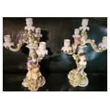 Pair of Schiernok Figural Candleabras. 17.5" H