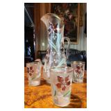 19th c Victorian Blown Glass Lemonade Set
