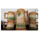 1920s Brush-McCoy Brush Ware Tankard & Cups