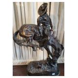 Frederic Remington Bucking Bronco 22" Sculpture