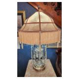 Elegant Cut Crystal w/ Tassle Shade Table Lamp