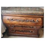 Ashley Accents 3-Drawer Marble Top Dresser