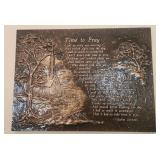 Time To Pray Brass Wall Plaque - 18" x 24"