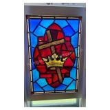 Original Antique Church Stained Glass Window