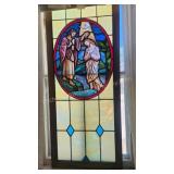 Original Antique Church Stained Glass Window
