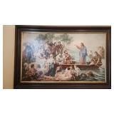 Jesus Preaching from the Boat Framed Art