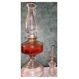 Pair of Antique Oil Lamps. 18" and 7 1/4"