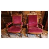 Pair of Victorian Eastlake Parlor Chairs