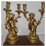 Large Cherub Candle Stands