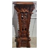 Huge Carved Wood Plant Stand