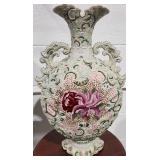 Nippon Moriage Early Hand Painted  Floral Vase