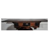 Victorian Eastlake carved walnut wall clock shelf