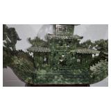 Vintage Hand Carved Natural JADE Chinese Dragon Boat