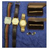 Collection of Watches and Tie Clips