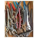 BOx Lot: Assortment of Pliers