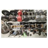 Collection of Dumbbells and Rack