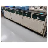 Laboratory Workstation Table & Cabinets Combo
