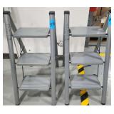 Pair of XinSunho 3 Step Ladder, Folding Step Stool