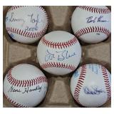 Signed Baseball Group w/ Vada Blue, Gene Handly