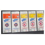 1986 Boston Red Sox and New York Mets Ticket Stubs- World Series